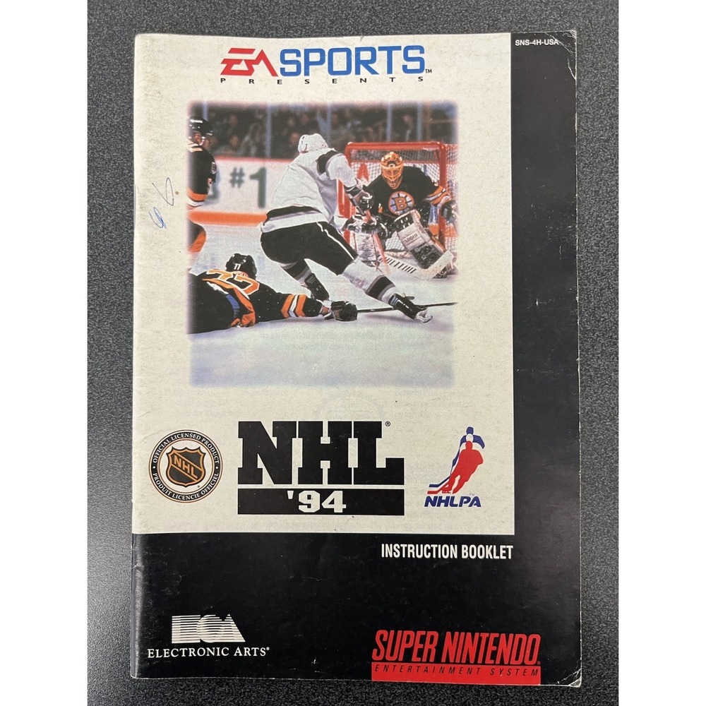 NHL '94 Super Nintendo SNES Instruction Booklet Manual Only SNS-4H-USA